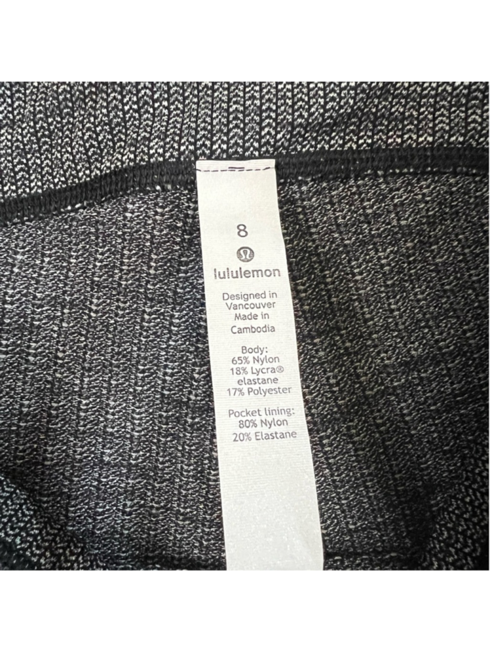 Lululemon Women's Speed Up Full-On Luxtreme Leggings Heathered Black Size 8 - Picture 12 of 12